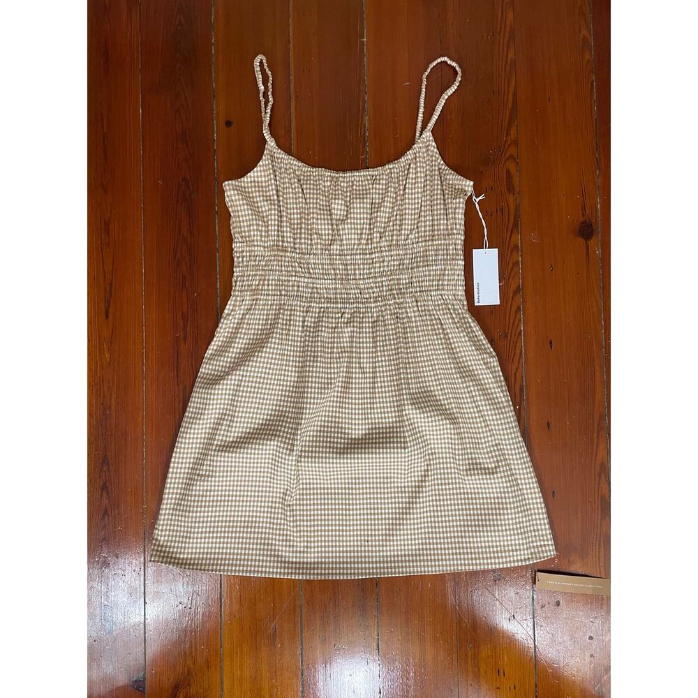 Reformation Kathleen NWT XL Gingham Sundress Organic Cotton Smocked Midi Dress - Picture 6 of 11